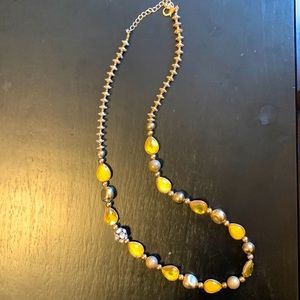 Yellow & gold long necklace